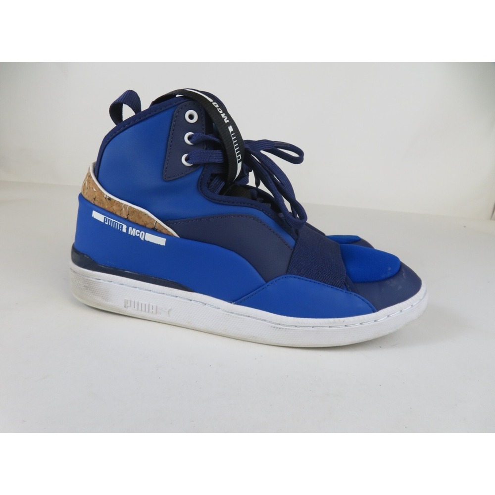 Puma x Alexander McQueen Shoes Mens 9 Blue Mid Sneaker Leather Athletic